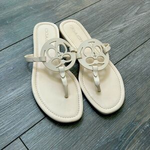 Coach slice sandal size 7.5 color white